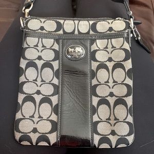 Black and gray COACH crossbody